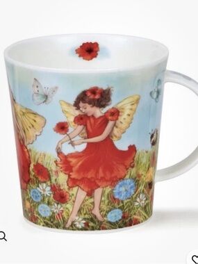 Dunoon Fairy Garden Red Ceramic Mug
